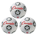 Champion Sports Rubber Soccer Ball Size 5, PK3 SRB5